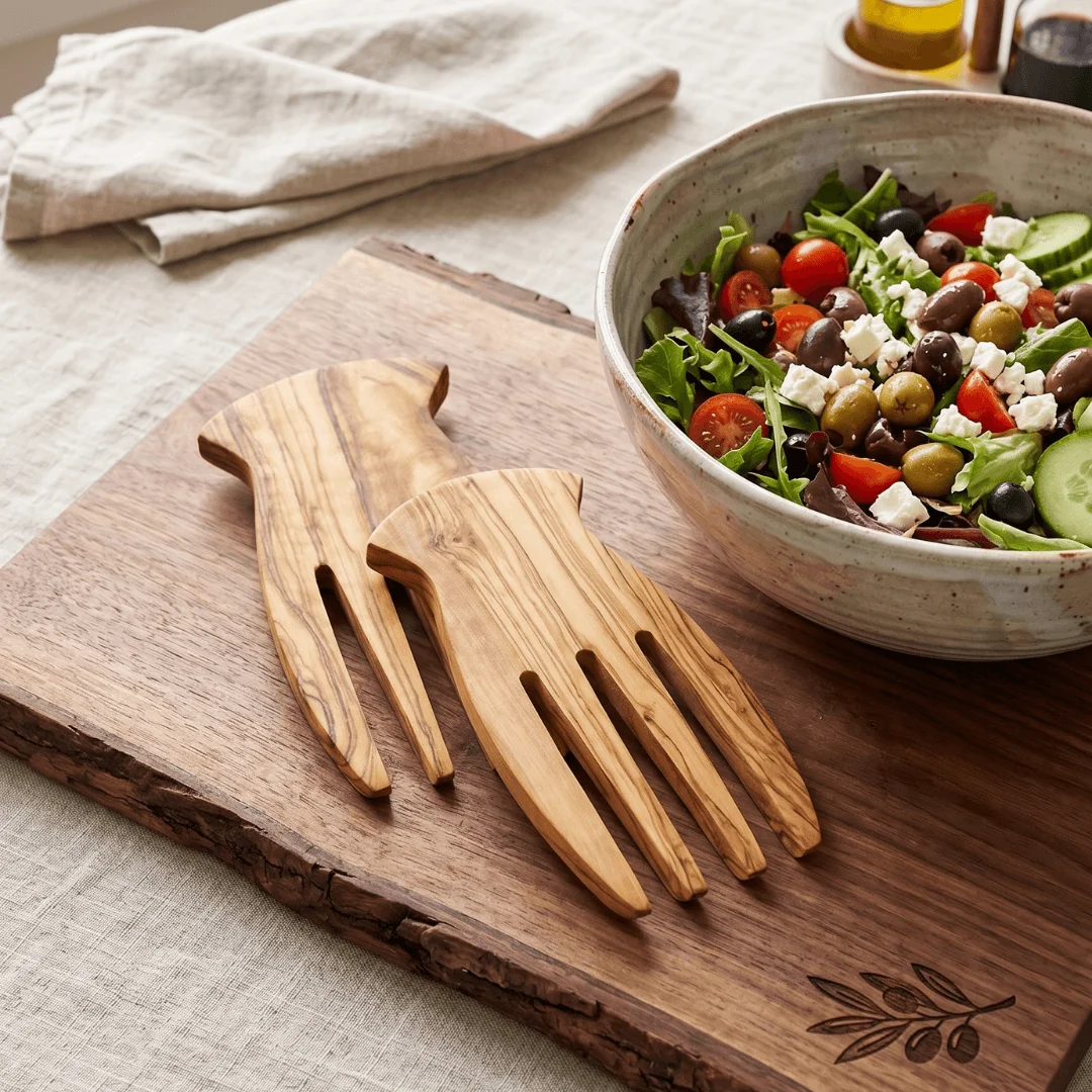 Doğal Zeytin Ağacı Salata Karıştırıcı