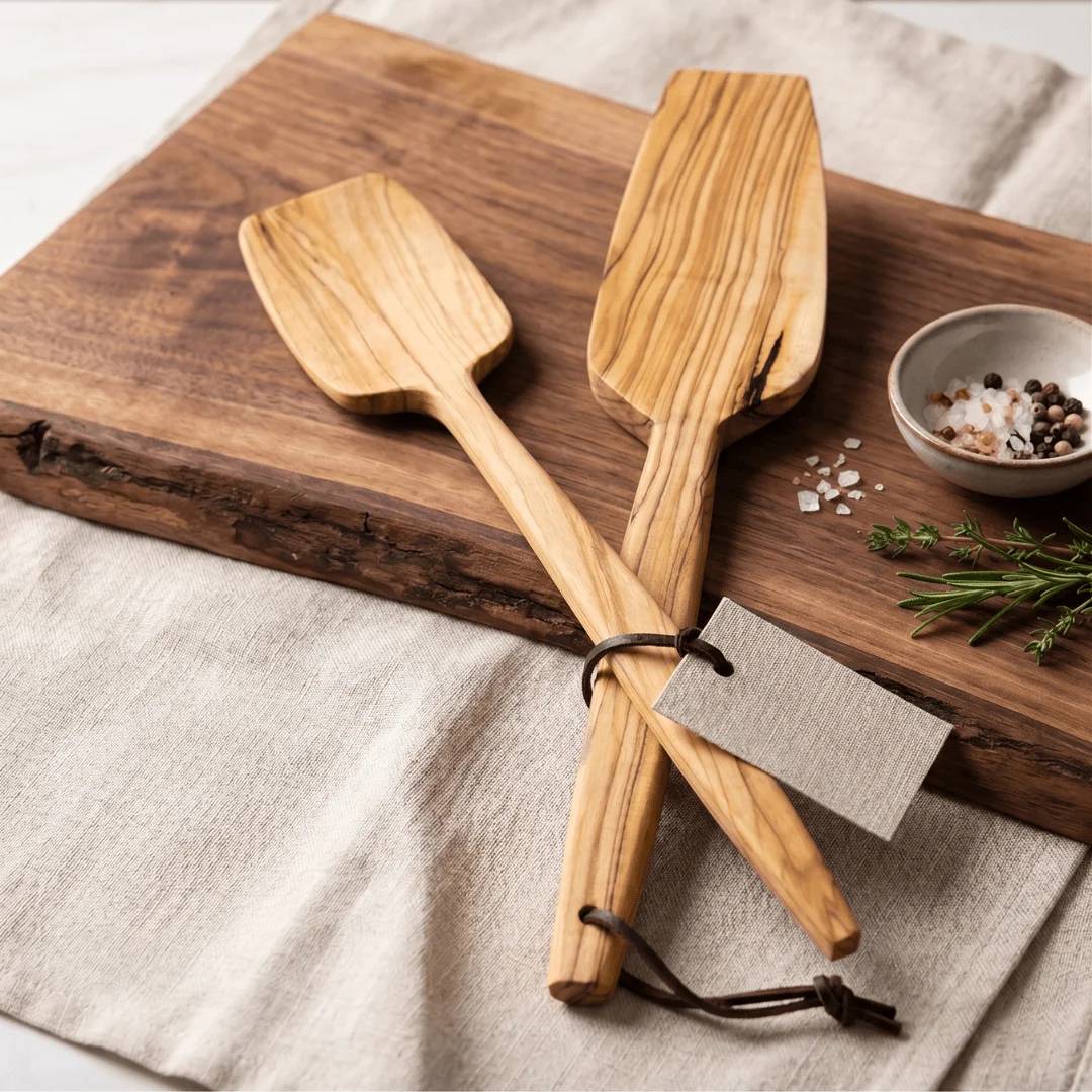 Zeytin Ağacı 2 Parça Spatula Seti – 28 cm & 32 cm